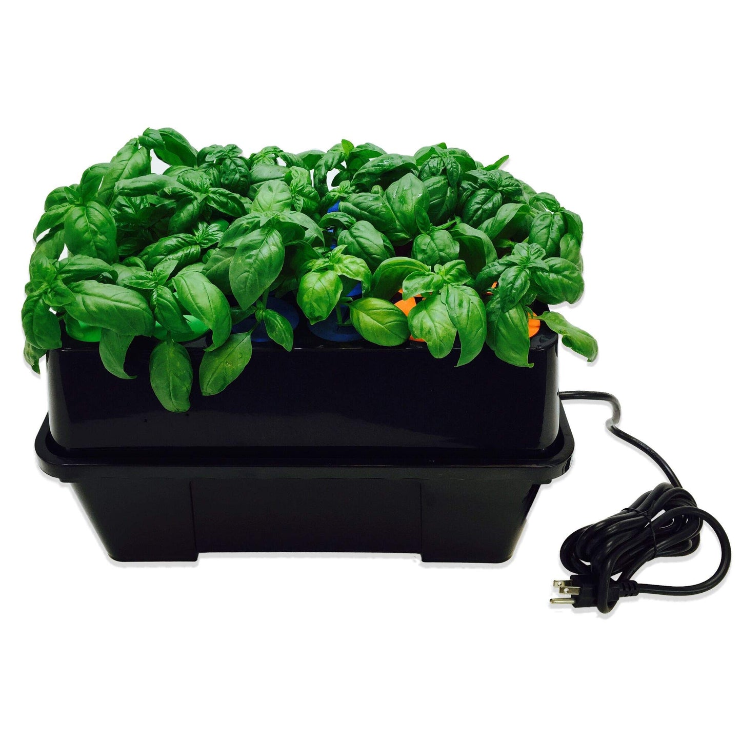 Viagrow® Clone Machine 24-Site Black Plastic Round Indoor/Outdoor Aeroponic Hydroponic System with Lid and Collar Inserts/A Product of The Harvest Company™