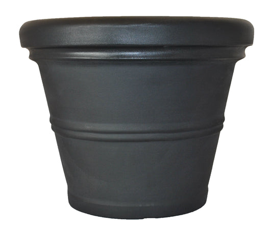 Tusco Products RR36BK Rolled Rim Garden Pot, 36-Inch, Black