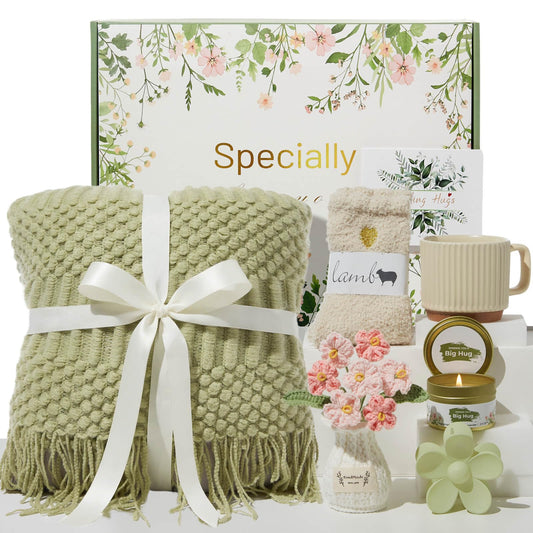 OHATOS Sympathy Gift Baskets for Women, Get Well Soon Care Package Self Care Birthday Gifts for Women, Thinking of You Inspirational Basket After Surgery for Her Wife Mom Friend Sister Girlfriend