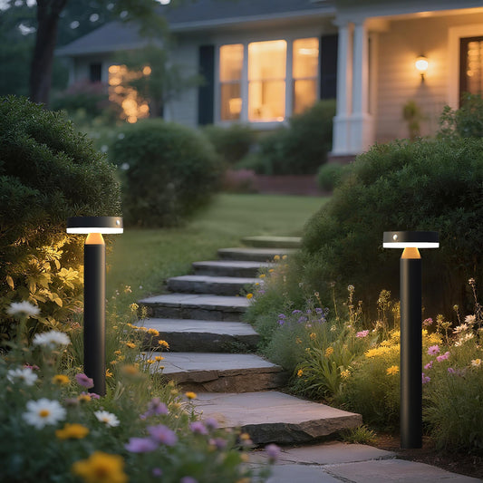 VerLuce - 20" Solar Landscape Lights - Outdoor Solar Lights for Yard - PIR Sensor & Two Light Modes - 50lm & 400lm - Rechargeable Battery Last Up to 55 Hours - 3000K - IP44 Weather Resistant - 2 Pack