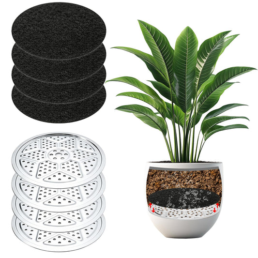 luperasol 8PCS Planter Inserts for Large Pots, 13" Reusable Round Planter Inserts for Large Tall Pots and Liner with Drainage Holes for Place Inside Planters Use Less Potting Soil