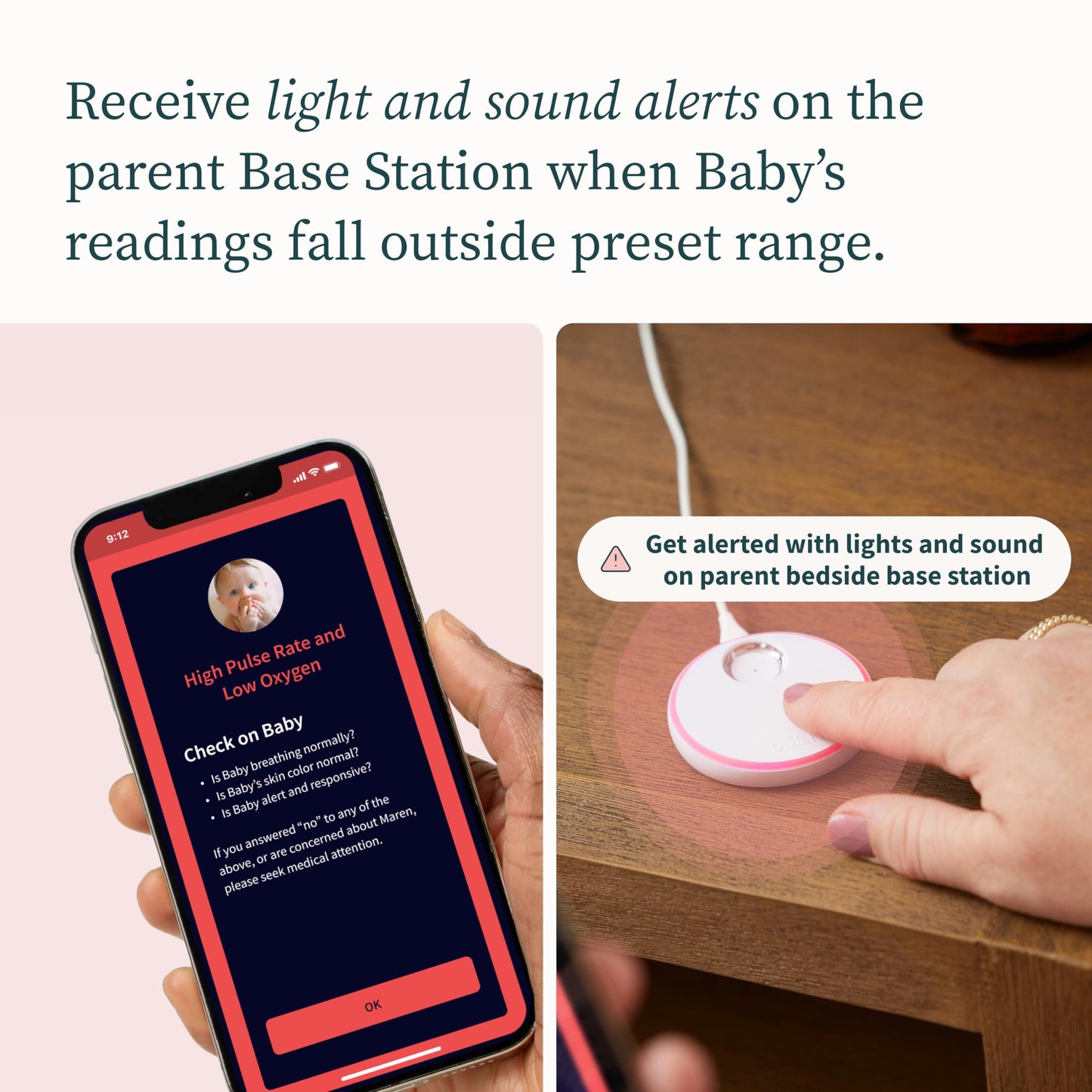 Owlet® Dream Duo Smart Baby Monitor: FDA-Cleared Dream Sock® Plus Owlet Cam 2- Tracks & Notifies for Pulse Rate & Oxygen While Viewing Baby in 1080p HD WiFi Video