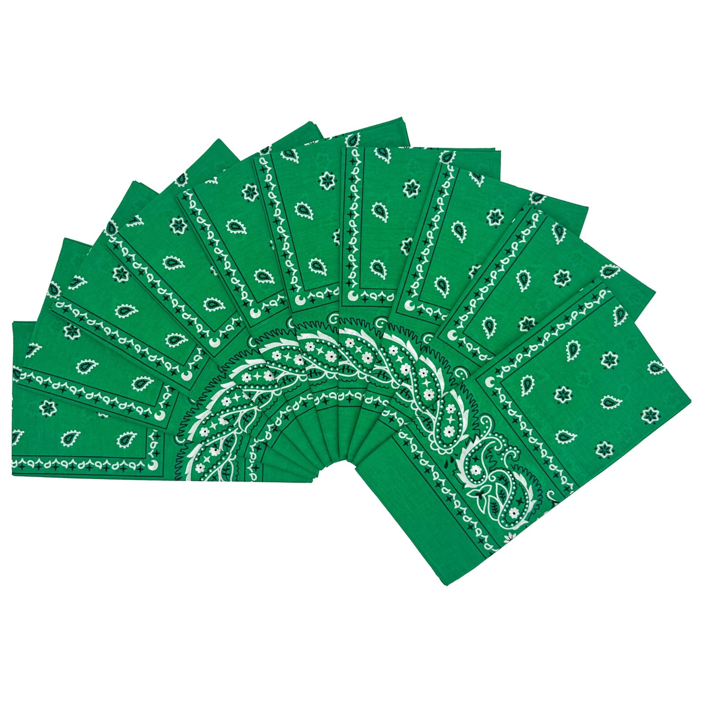 Vamqor 100% Cotton 10 Pack Fine Bandanas