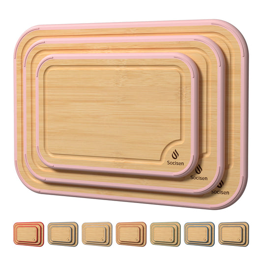 ORIDOM Bamboo Cutting Board Wood Chopping Board Double Sided Charcuterie Boards