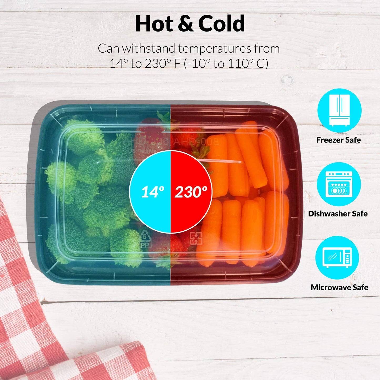 Reli. 28 oz Meal Prep Containers w/Lids - 50 Pack | Leftover To Go, Takeout | Microwave Safe | Disposable Containers for Food Storage | Take Home/Lunch/Meal Planning | Plastic | Black