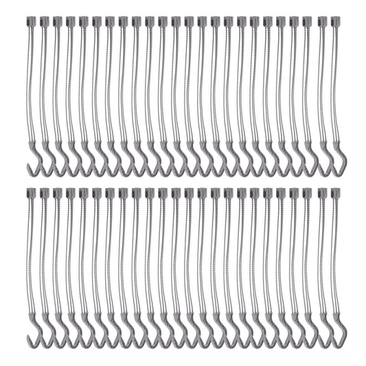 Housoutil 50pcs Hook Heavy Duty Garment Rack Heavy Duty Clothes Plant Hanger Bird Feeder Window Planter Flower Pot Hanger Chain Pot Plant Plastic Raw Material Chlorophytum Refrigerator White