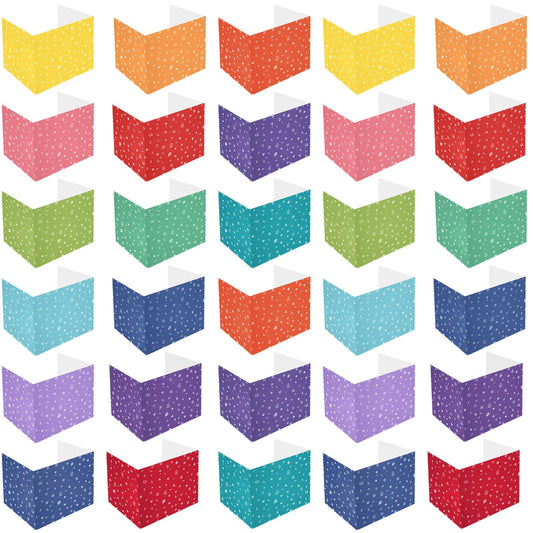Sherr 30 Pcs School Privacy Boards Bulk for Student Colored Desk Trifold Divider Panels Privacy Partition Folders for School Student Teacher Desks, 15.8 x 13.4 x 11.81 Inches(Fresh Style)