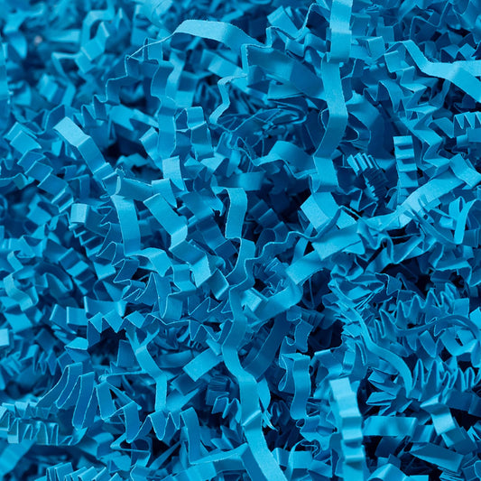 Mefleet 2 LB Crinkle Cut Paper Shred Filler Blue Crinkle Shredded Paper for Gift Box - Gift Basket Bag Filler - Grass Cushion Stuffing for Christmas Holiday Packaging Wrapping
