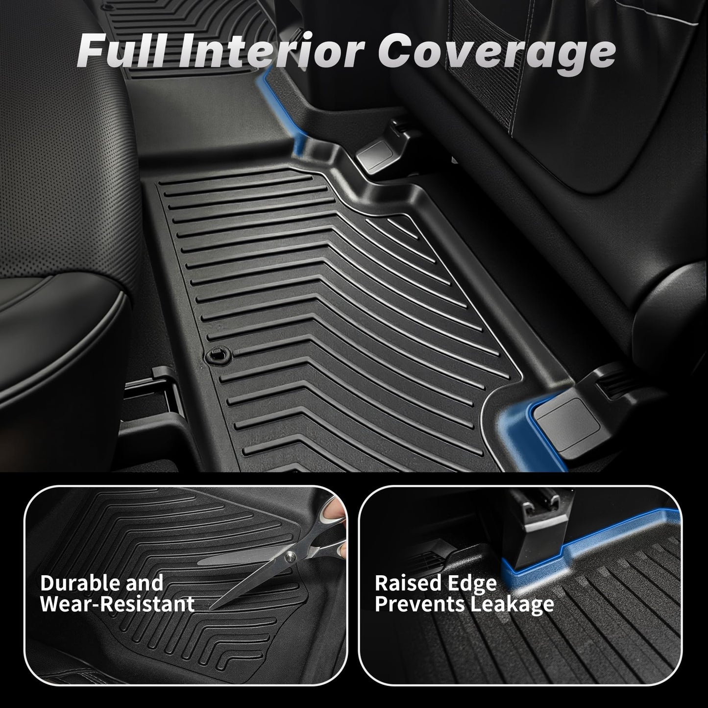 OEDRO Floor Mats Set for Nissan Rogue S/SV/SL/Platinum/Rock Creek 2021-2026 (NOT Fit Sport or Select Models), Custom Fit All Weather Trunk Liners Floor Mats Set, Only Fit AWD Drive Models