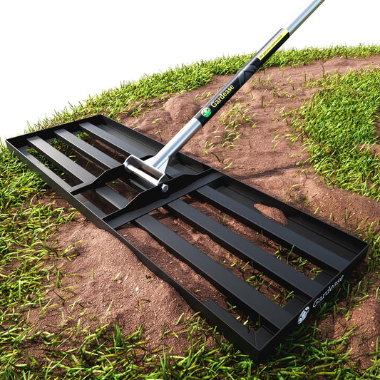 Gardease Lawn Leveling Rake 30 Inch x 10 Inch – Heavy Duty Lawn Leveler & Yard Leveling Rake – Steel Lawn Level Rake & Leveling Tool for Soil, Sand & Top Dressing