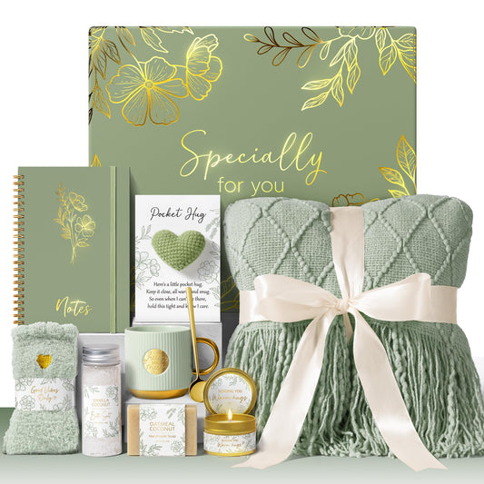 Self Care Gifts for Women Get Well Soon Gift Baskets, Mothers Day Birthday Gifts for Women Spa Care Package, Sympathy Inspirational Thinking of You Gift Set for Mom Her Wife Girlfriend Sister Friend