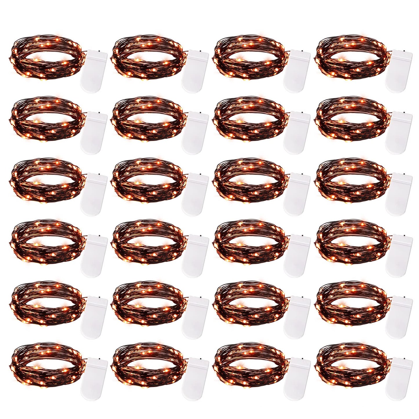 Brightown 12 Pack LED Fairy Lights Battery Operated String Lights - 7ft 20LED Waterproof Silver Wire Firefly Starry Moon Lights for DIY Crafts Wedding Table Centerpieces Party Bedroom Christmas