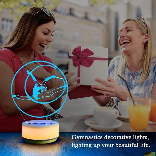 MTDYHY Gymnastics Night Light Sport Lights Gymnastics Stuff Gifts Gifts with 14 RGB Colors Remote Control Timer Dimmer, Fan Decor for Girls Room, Birthday Gifts