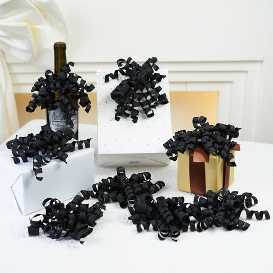 Black Curly Bows,Curly Ribbon Gift Bows,Self Adhesive Burst Gift Bow for Presents,Bows for Valentine's Day,Birthday Gifts,Holiday Party,Gift Wrapping,8 Counts