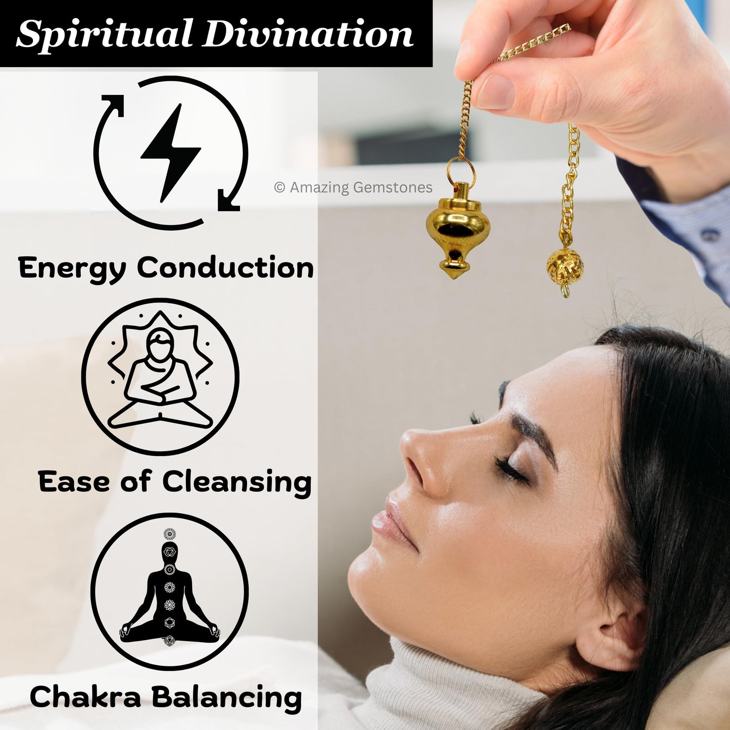 Amazing Gemstone Healing Metal Pendulums for Divination, Gold Pot Steel Copper Pendulum High Energy Pendulo de Bronce Pendulos de Mesa MP10