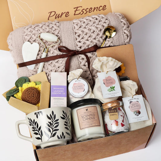 Birthday Gift for Women, Get Well Soon Self Care Package, Unique Spa Gift Basket Thank You Gifts for Mom Grandma Wife Best Friend Sister Her Mothers Day
