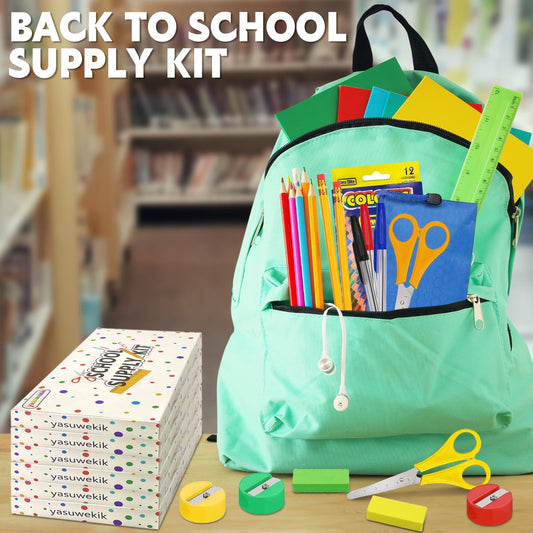 Back to School Supplies Bundle Kit Bulk for Christmas Shoebox Donation Essential Supplies Kit for Christian Charity Packing Party Samaritan Purse Gifts (12)