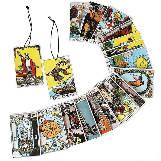 Tarot Car Fresheners, 22 Major Arcana Tarot Cards Car Air Freshener Set, Spiritual Gifts for Women, Car Accessories for Tarot Cards, Spiritual Present for Tarot Reader Birthday 3x2In
