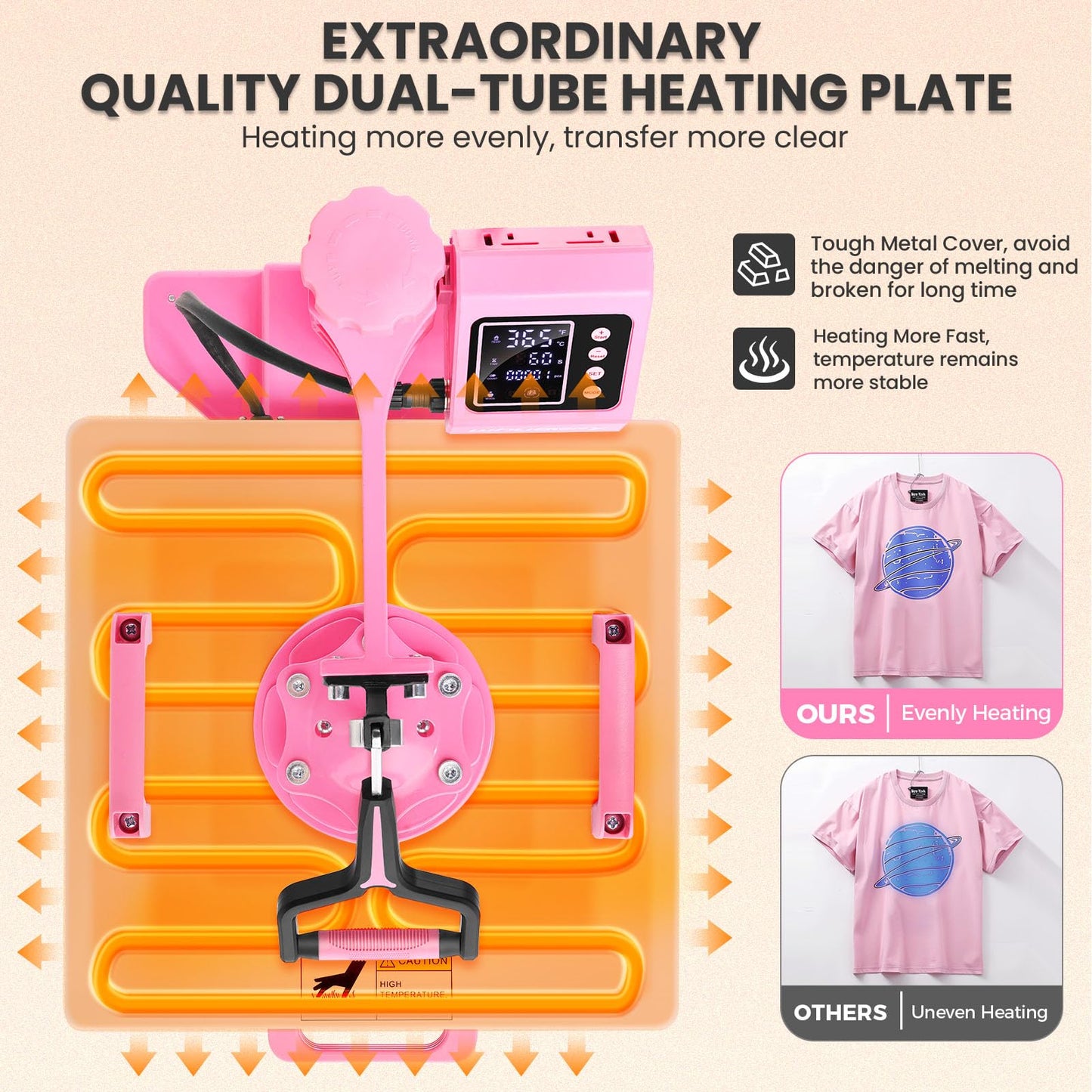Whubefy Heat Press 15x15 inch 8 in 1 with 30OZ Tumbler Press, Slide Out 360° Swing Away Digital Shirt Press Machine, Industrial-Quality Heat Transfer Sublimation for T-Shirt/Tumbler/Mug/Hat/Cap/Plate