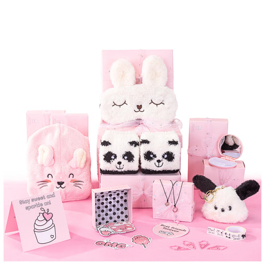 HAPPY LOLLI Pink LolliBox Gift Set for Tween & Teen Girls Ages 8–15, Birthday Gift Box, Ready-to-Gift Surprise Box with 8 Individually Wrapped Gifts & Empowering Challenges