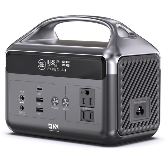 DaranEner 300W Portable Power Station, 192Wh LiFePO4 Solar Generator (600W Surge), 2H Fast Charging Power Bank w/ 2 AC Outlets, PD 60W, LED Light for Camping, Home Emergency, Power Outage, CPAP, RV