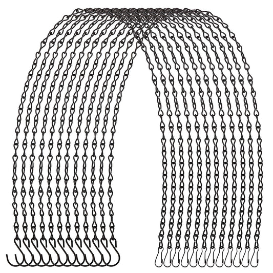 Foraineam 12 Pack 35 Inches Hanging Chains Flower Pot Basket Replacement Chain Plant Hangers for Bird Feeders, Birdbaths, Planters, Billboards, Lanterns and Ornaments