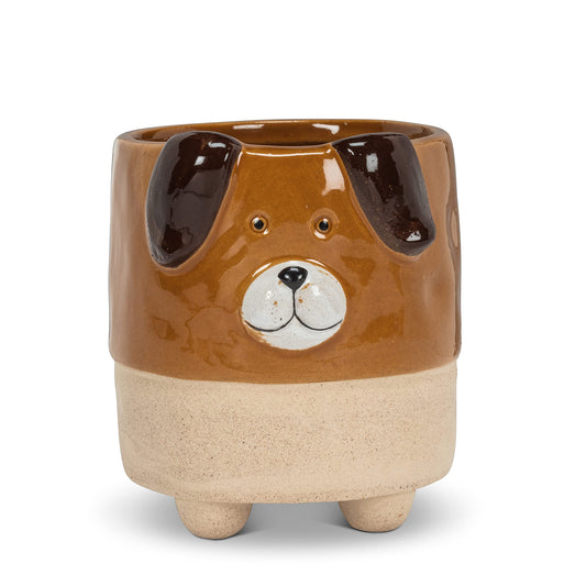 Abbott Collection Stoneware Dog on Legs Planter - Large (4.5" H)