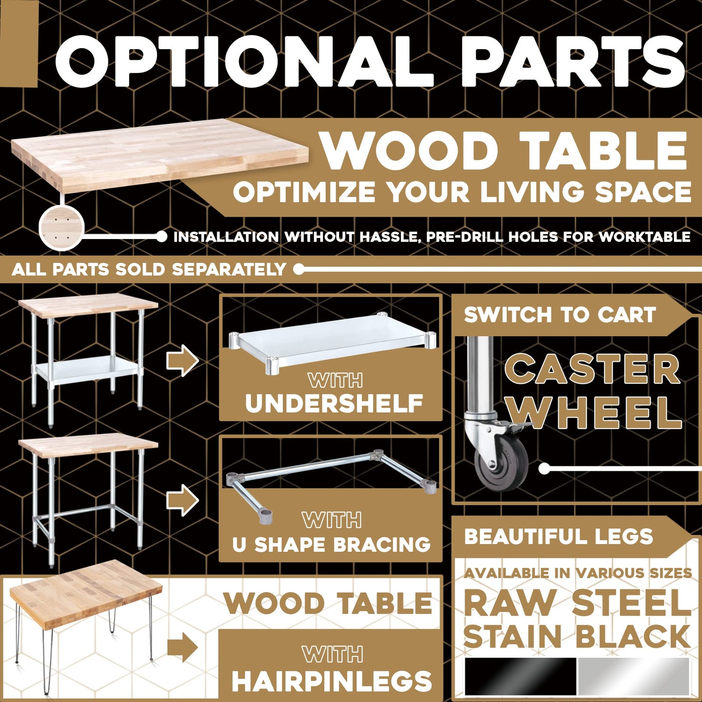 DuraSteel 30x30 Butcher Block Countertop - Maple Solid Wood Workbench for Kitchen, Restaurant, Cabinet, Desk Top, Wood Board, Large Counter Cutting Island Long, Bakery Worktable Dough - Table Top Only