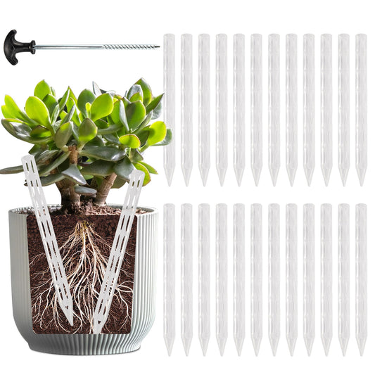 HFDSXS Plant Aeration Tubes for Pots -Root Rot Prevention,Prevent Overwatering for Healthy Roots. Plant Accessories,8.2 Inch Length Suitable for All Types of Flower pots （15+1）