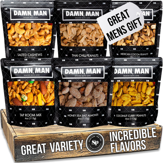 Gift Baskets for Men – Gourmet Nuts Gift Basket, Birthday Gift for Dad, Husband & Adults, Roasted Snack Box Variety, Fathers day gift