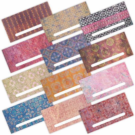 PARTH IMPEX 120 Pack Gift Envelopes for Cash - 3.5" x 7" Vintage Rustic Design - Decorative Fancy Colorful Money Saving Holder Card for Shagun Christmas Birthday Baby Shower Wedding Graduation