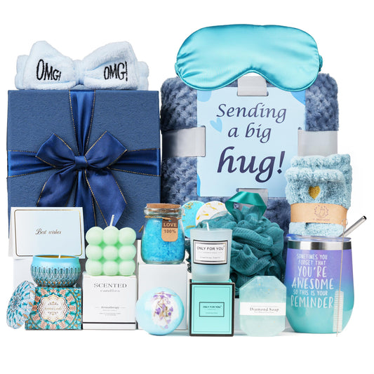 Get Well Soon Gift Set for Women – 18 Pcs Spa Care Package, Relaxing Spa Gifts, Mother´s Day Gift Box – Relaxation Gift Basket for Mom, Wife, Best Friend – After Surgery Self Care