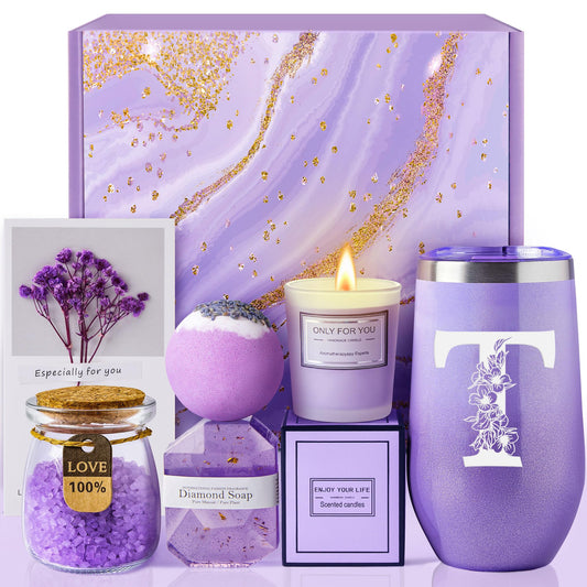 Gifts for Women, Mom - Relaxing Spa Gift Basket for Birthday, Mothers Day, Valentines Day, Christmas, Unique Gift ideas for Sister, Wife, Grandma, Gifts for Women Who Have Everything (T)