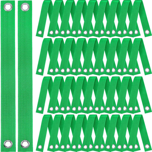 32 Pieces 15.74 Inches Tree Straps for Staking with Grommet Heavy Duty Tree and Plant Supports Stakes for Guying Staking Newly Planted Sapling Straight and Hurricane Protection (Green)