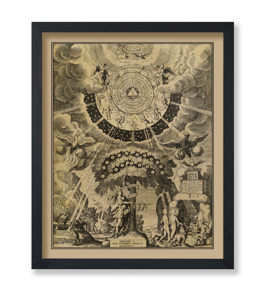 Poster Master Vintage The Alchemical Tree of Life Poster - Retro Print - Celestial Art - Mythology Art - Gift for Men & Women - Wall Decor for Living Room or Bedroom - 8x10 UNFRAMED Wall Art