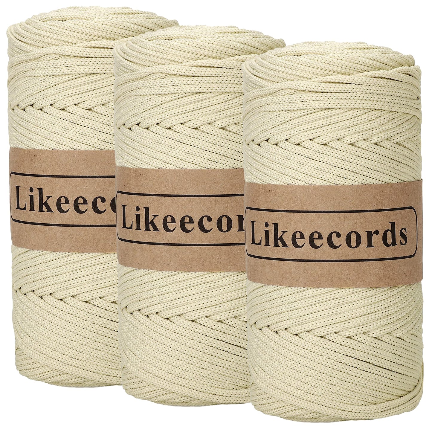 4mm Polyester Braided Macrame Cord Rope 140Yards /426Feet Macrame Supplies for DIY Crafts, Elastic Yarn for Crocheting Wall Hangings, Plant Hangers, Holders, and Home Decorations (Black)