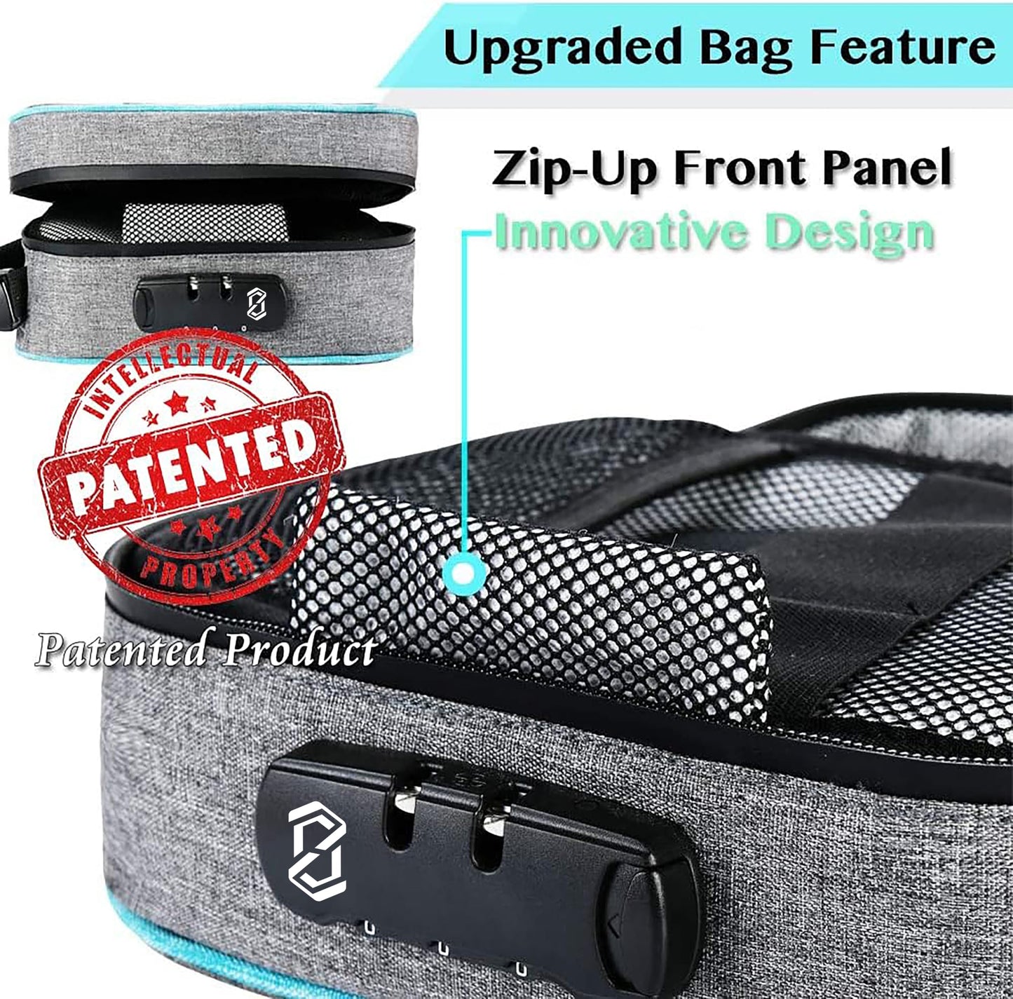OZCHIN Smell Proof Bag with Combination Lock File Organizer Case Container Medicine Odorless Storage Lock Box Great Gift for Friend
