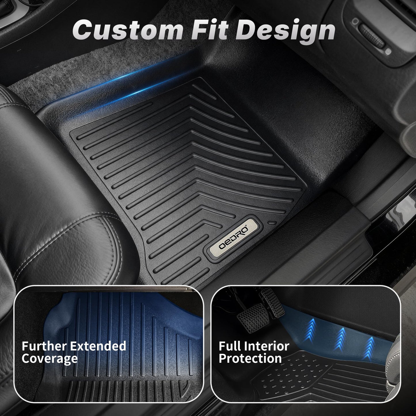 OEDRO Floor Mats Set for Nissan Rogue S/SV/SL/Platinum/Rock Creek 2021-2026 (NOT Fit Sport or Select Models), Custom Fit All Weather Trunk Liners Floor Mats Set, Only Fit AWD Drive Models