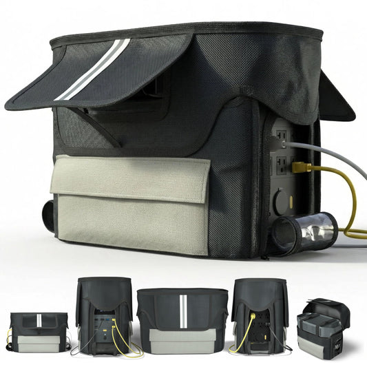 Protective Storage Bag DELTA 2 Max, Waterproof and Heavyduty, Durable Generator Cover for Portable Power Station, 1680D Waterproof Oxford fabric Travel Organizer for Delta 2 Max & Extra Battery
