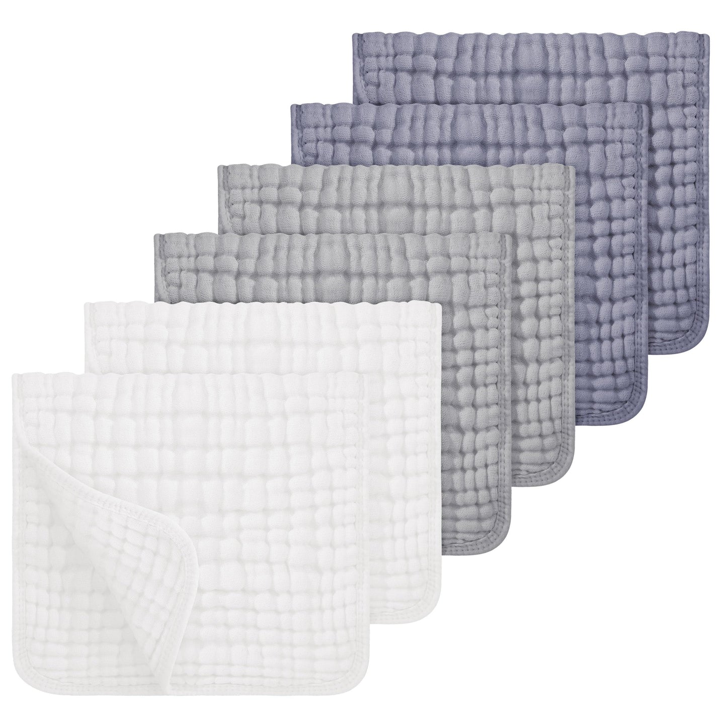 Looxii Muslin Burp Cloths 100% Cotton Muslin Cloths 12 Pack Large 20''x10'' Extra Soft and Absorbent Baby Burping Cloth for Boys and Girls (Apricot)