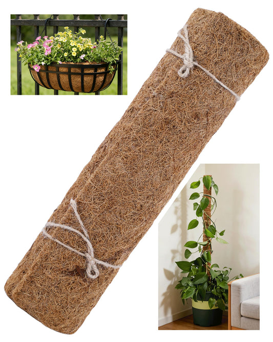 gardmate Coco Liners for Planters - Thick Coconut Fiber, Pre-Drained Planter Liner, Reptile Bedding & Garden Mat | 100% Natural & Biodegradable Coconut Coir for Plants (16" x 160")