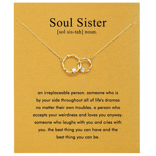 Friendship Gifts for Women,Long Distance Gift Soul Sister Gifts for Women(circle)
